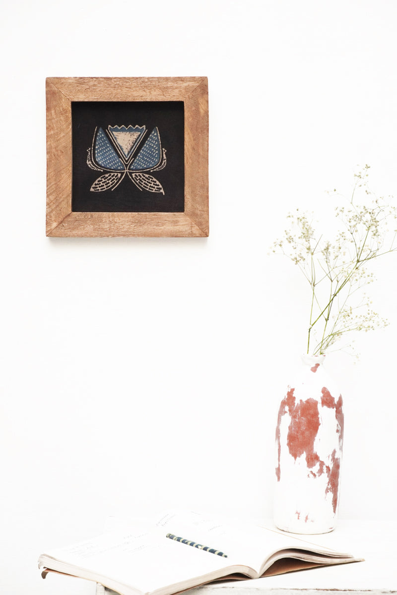 Wooden Frame with Floral Motif - 17