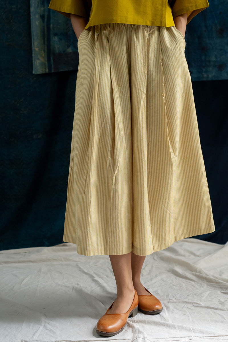 Freesize Culottes - Mustard Stripes