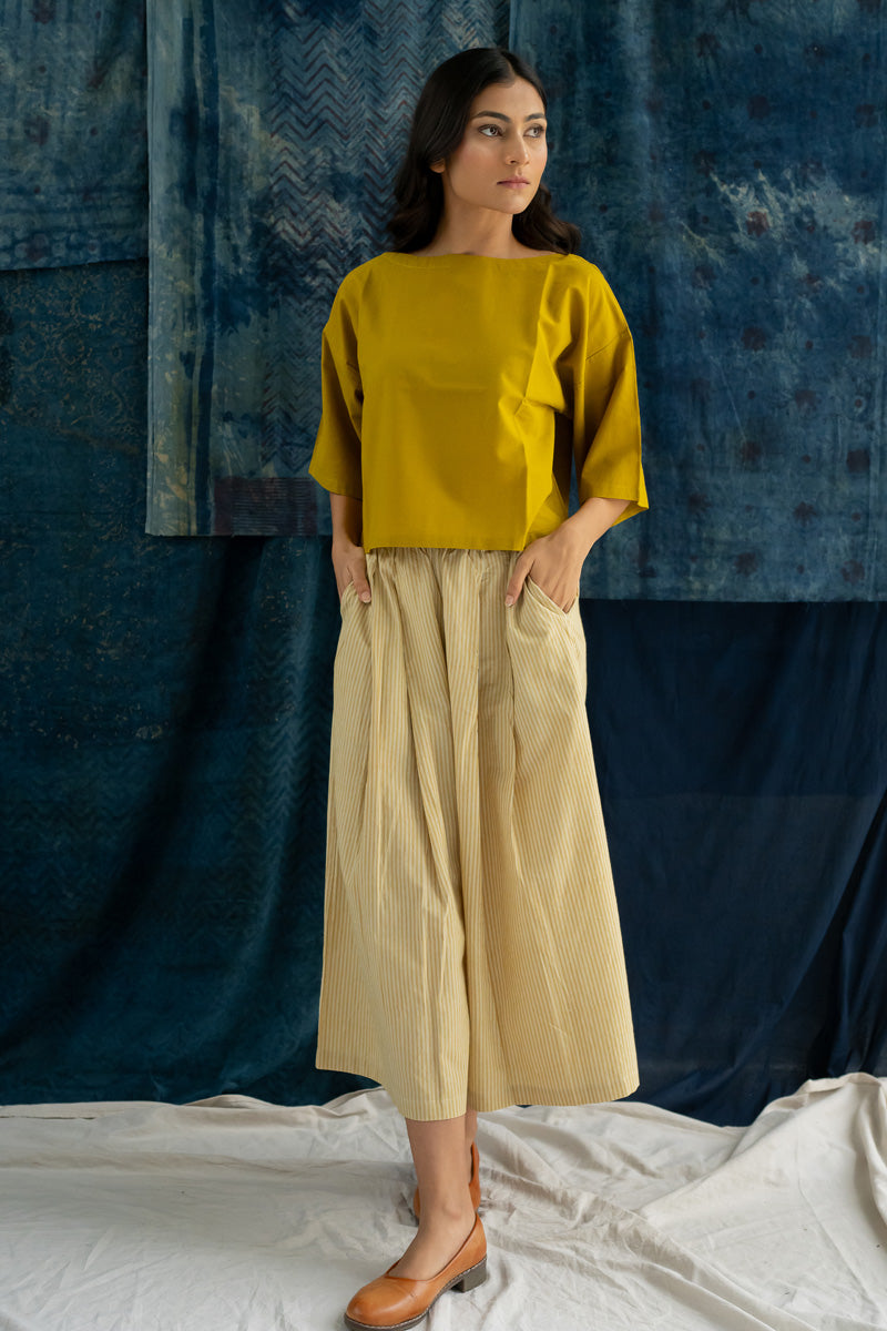 Freesize Culottes - Mustard Stripes