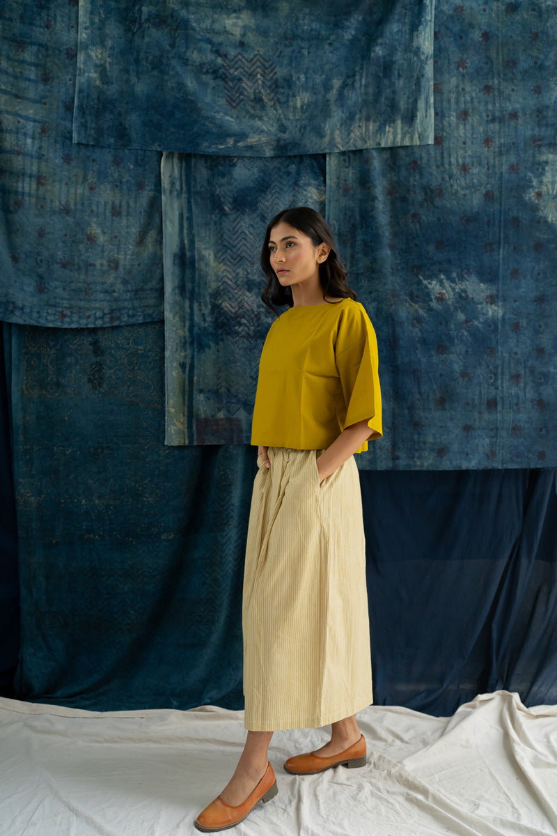 Freesize Culottes - Mustard Stripes