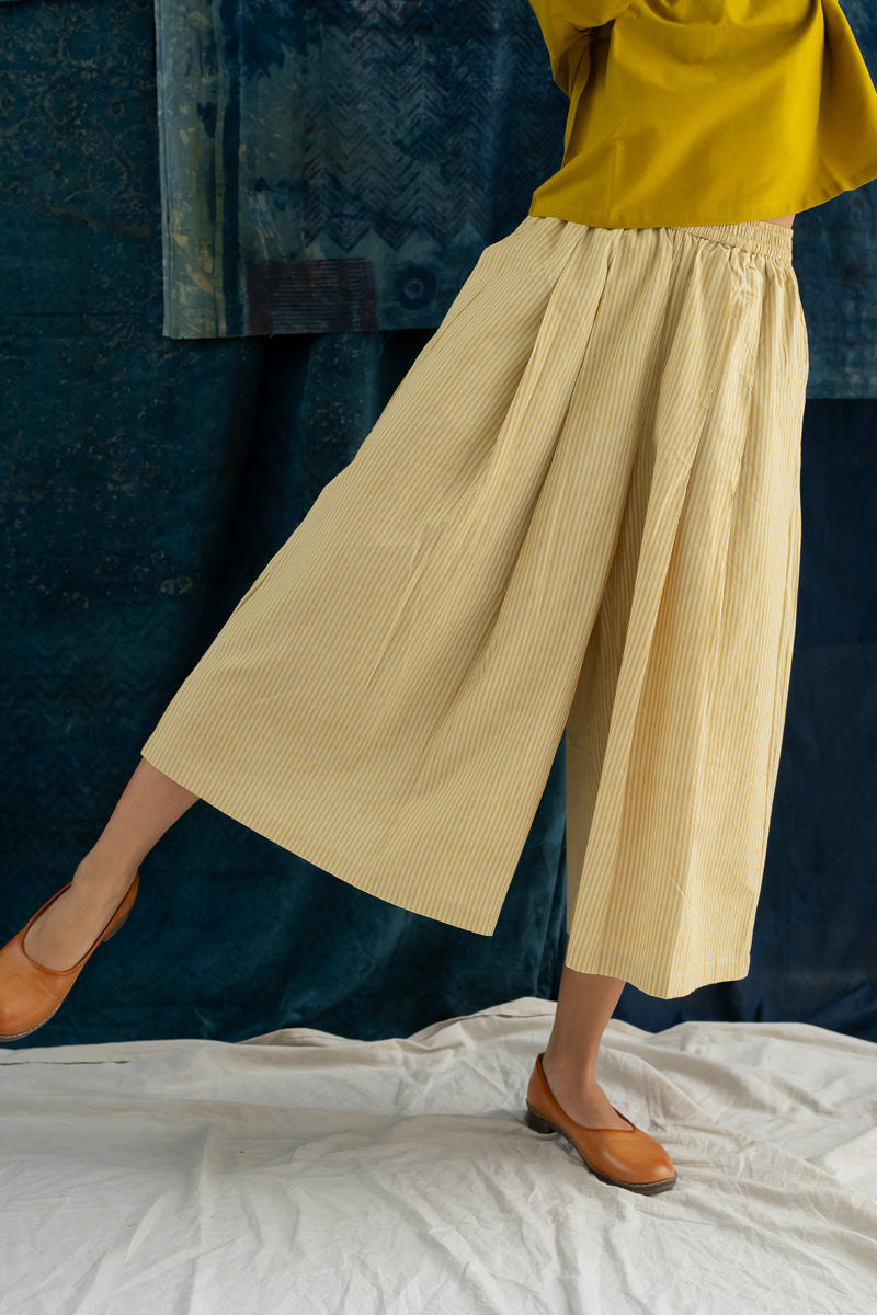 Freesize Culottes - Mustard Stripes