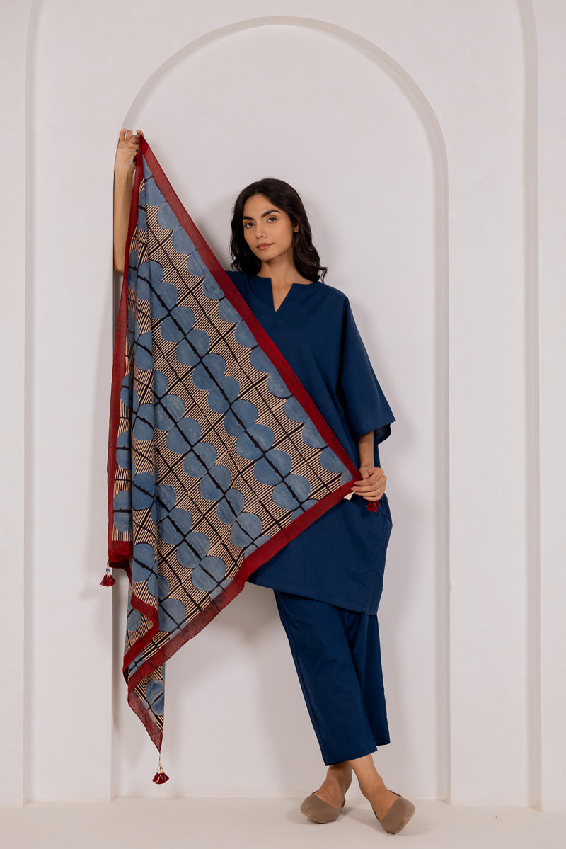 Set of 3- Kaftan, Pant & Scarf Mora 05