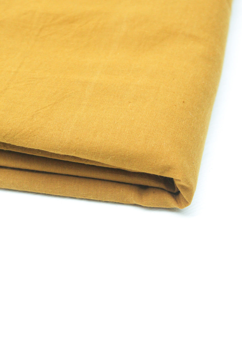 Cotton Fabric - Plain Mustard Green