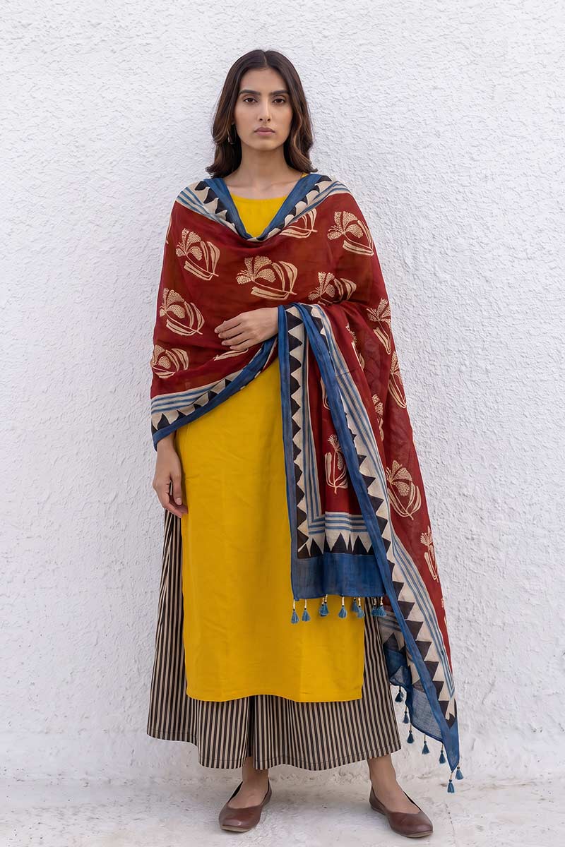 Set of 3 - Kurta, Culottes & Dupatta - Nira 10