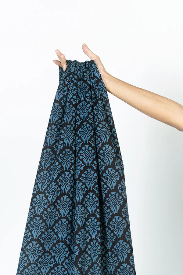 Cut Fabric - Ilana Black & Indigo