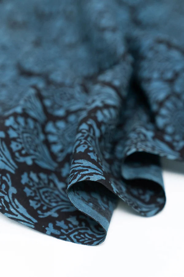 Cut Fabric - Ilana Black & Indigo