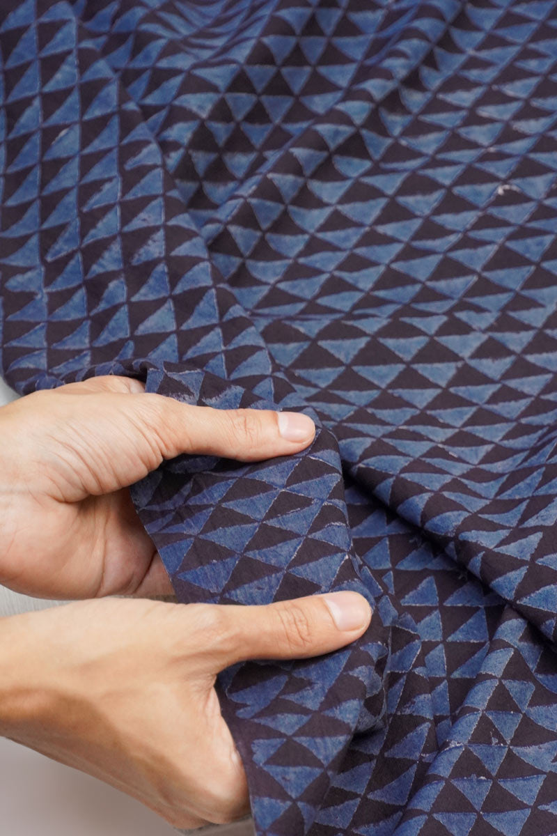 Cotton Fabric - Nour Indigo & Black