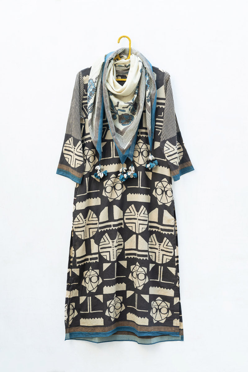 Co-ord Set of 2 - Kurta & Scarf 05
