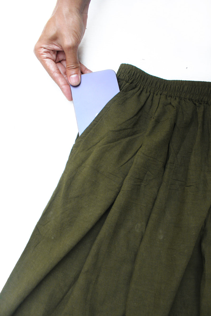 Freesize Culottes-Olive