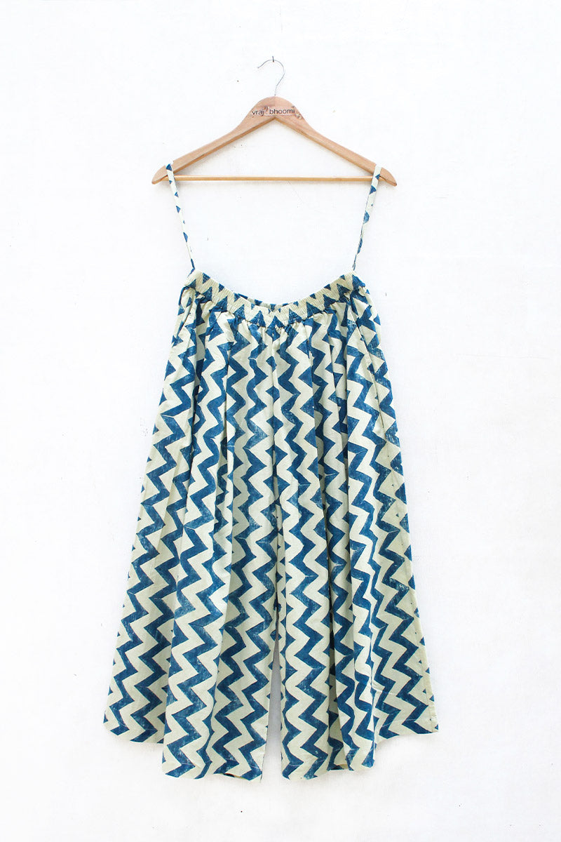 Freesize Culottes-Indigo Chevrons