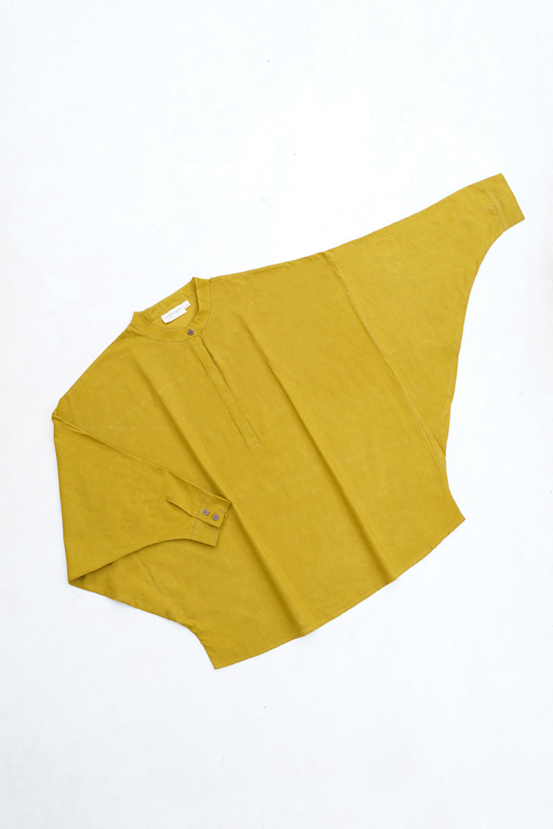 Unisex Anti fit shirt - Mustard Green