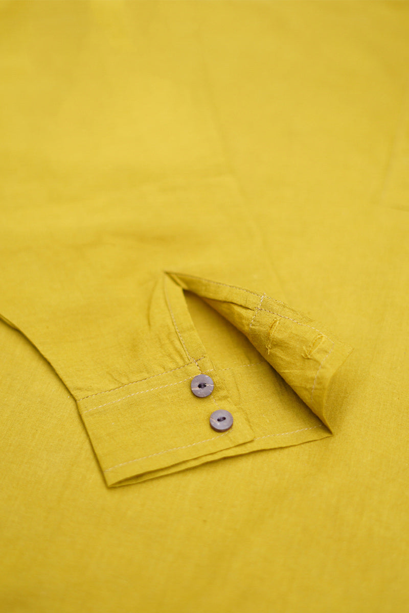 Unisex Anti fit shirt - Mustard Green