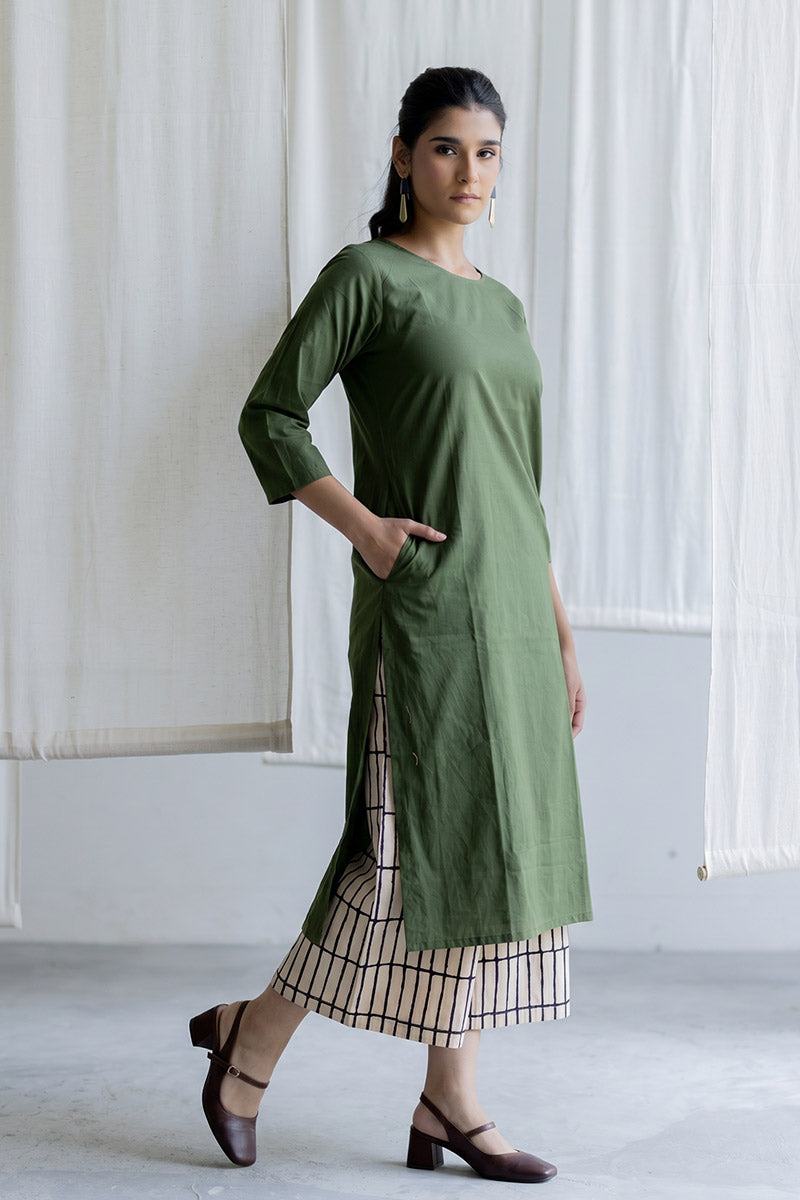 Set of 3 - Kurta, Culottes & Scarf - Mrida 15