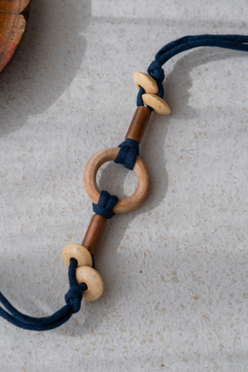 Tie up Bracelet - Wooden Ring