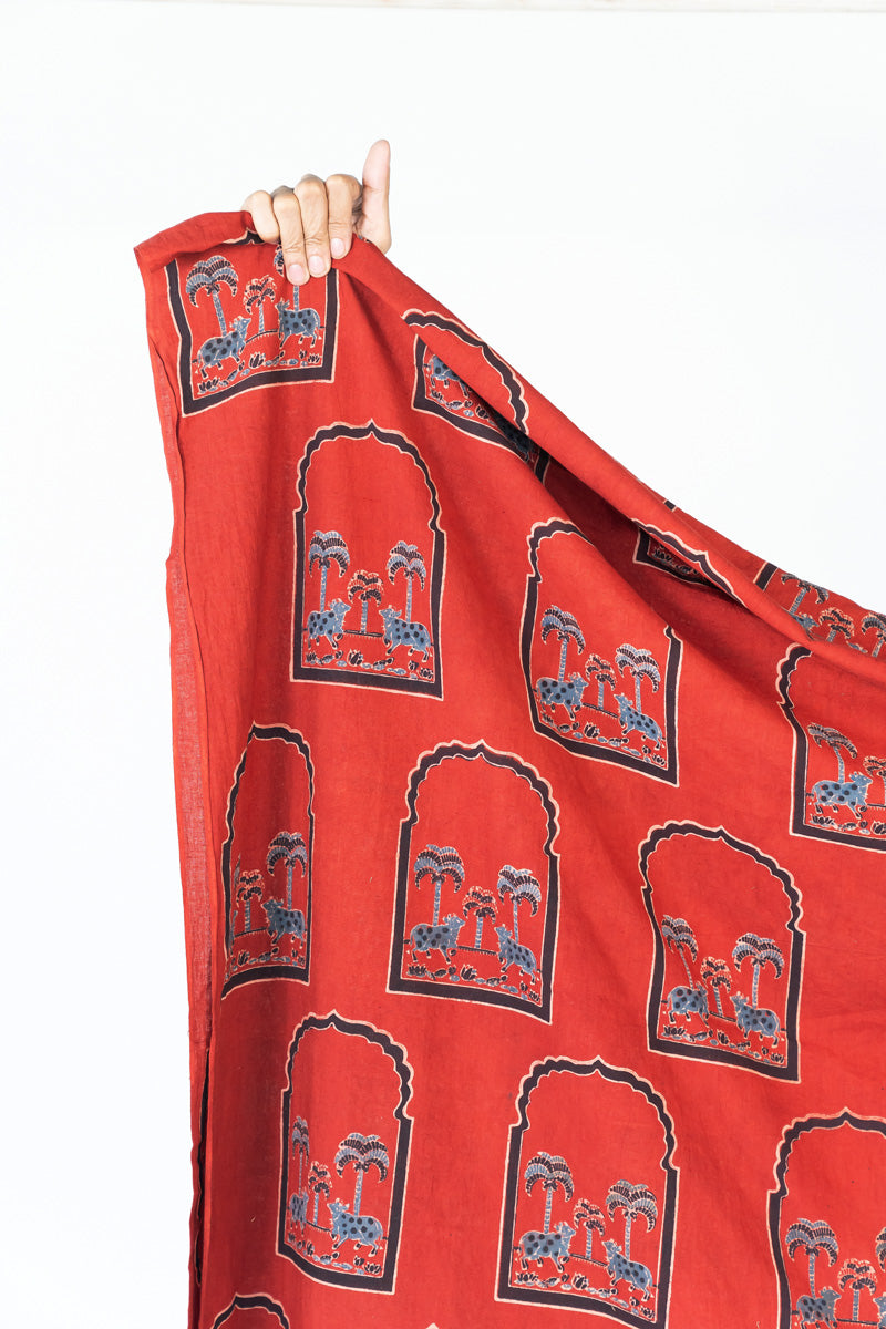 Cotton Fabric - Tamara Red & Indigo