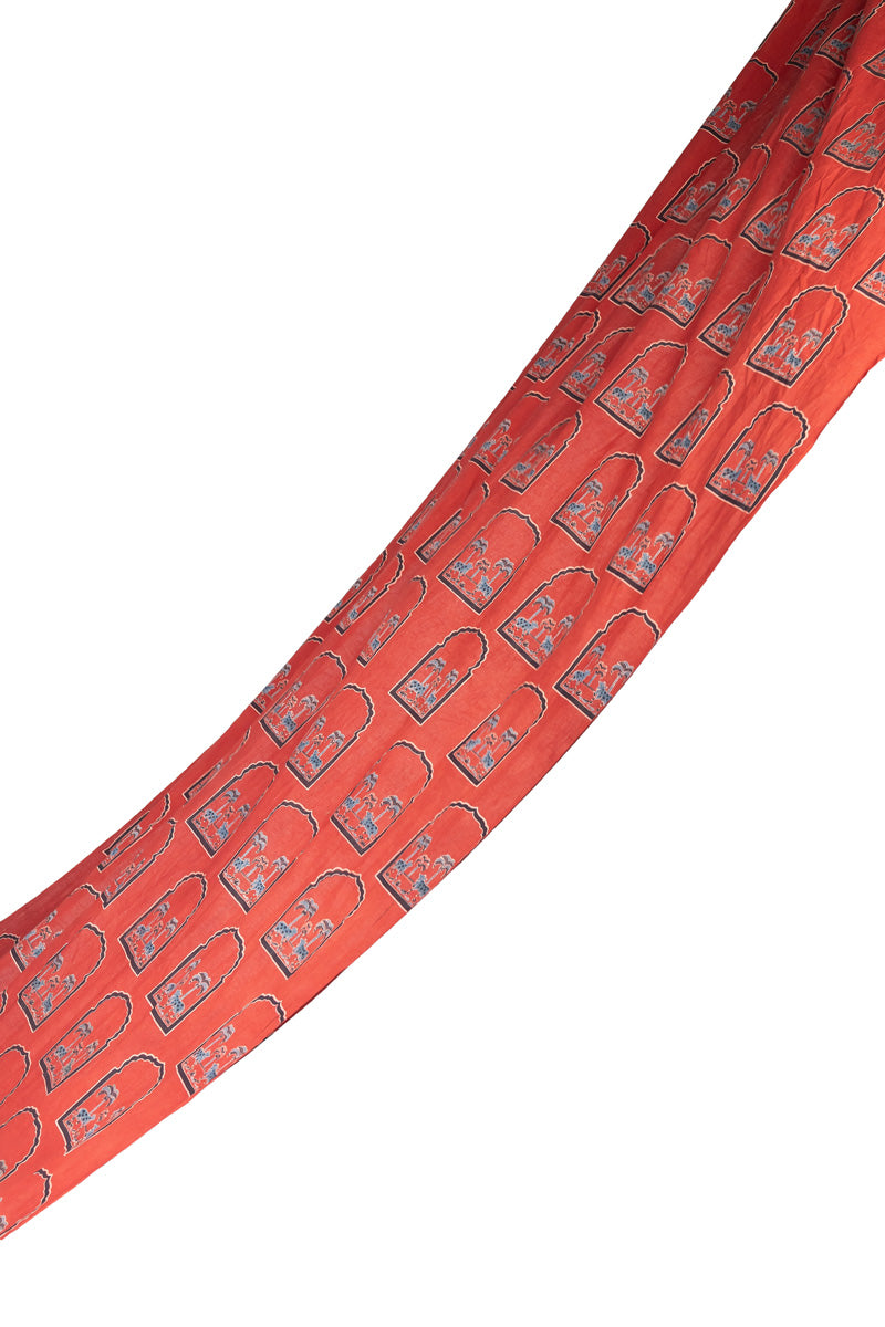Cotton Fabric - Tamara Red & Indigo