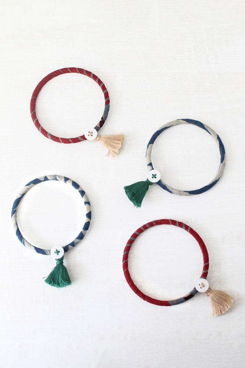 Handmade Ajrakh Bangles - Set of 4