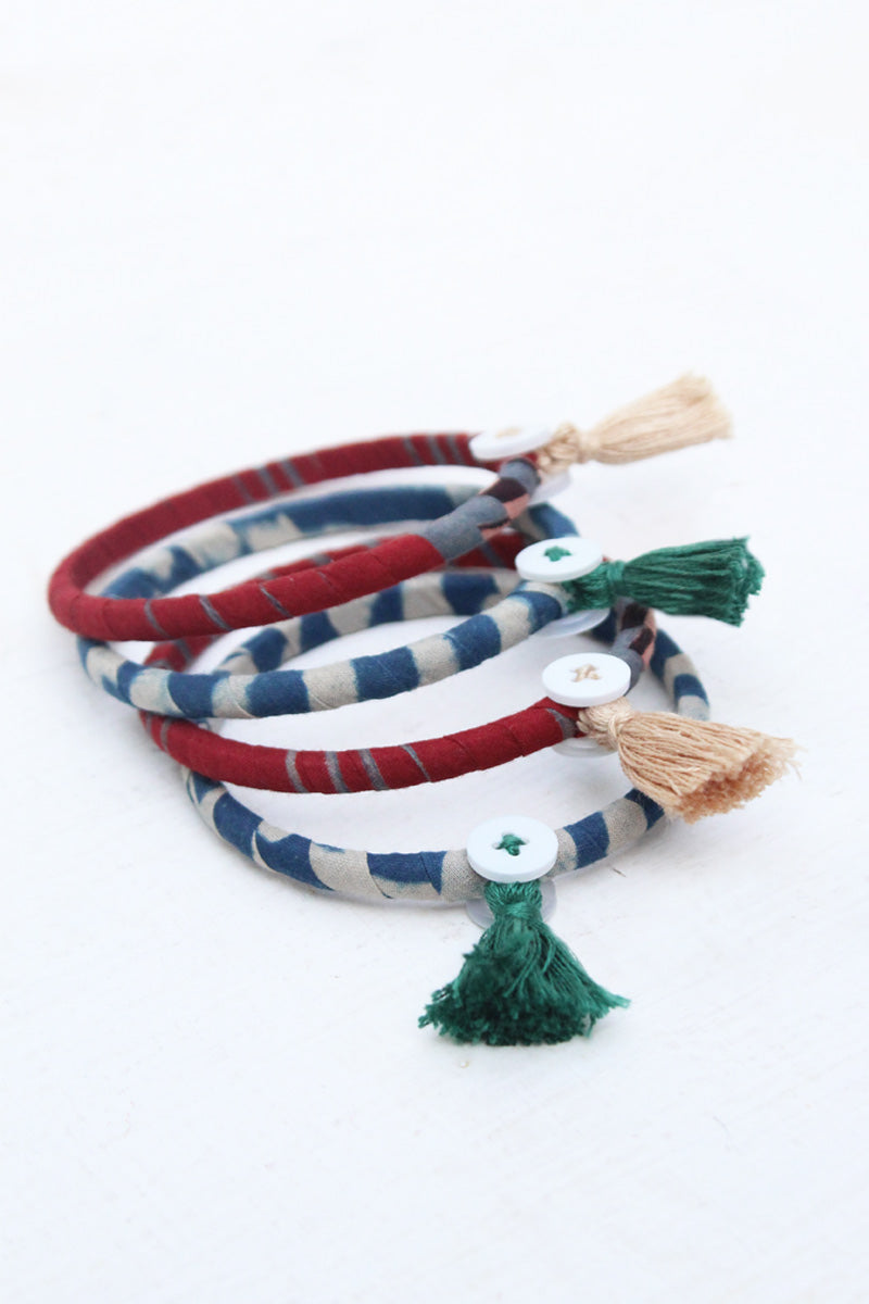 Handmade Ajrakh Bangles - Set of 4