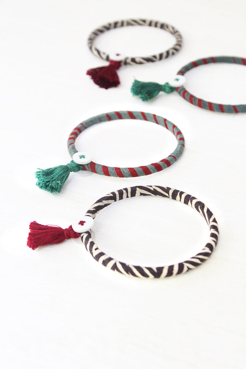 Handmade Ajrakh Bangles - Set of 4