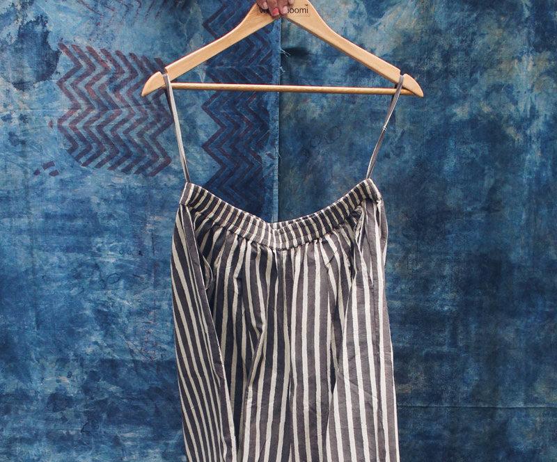 Freesize Culottes - Grey Stripes