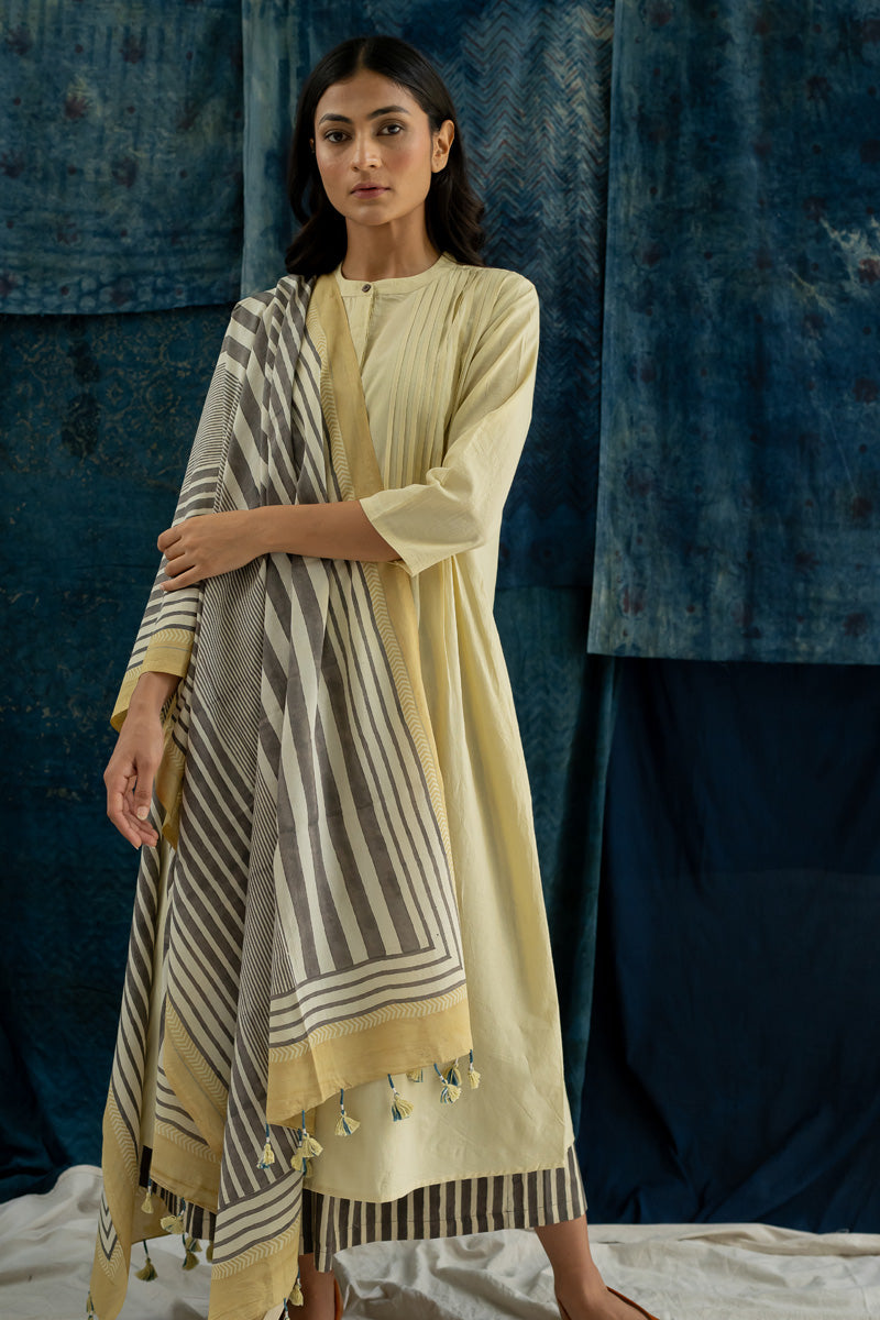 Cotton Dupatta - Play of Stripes