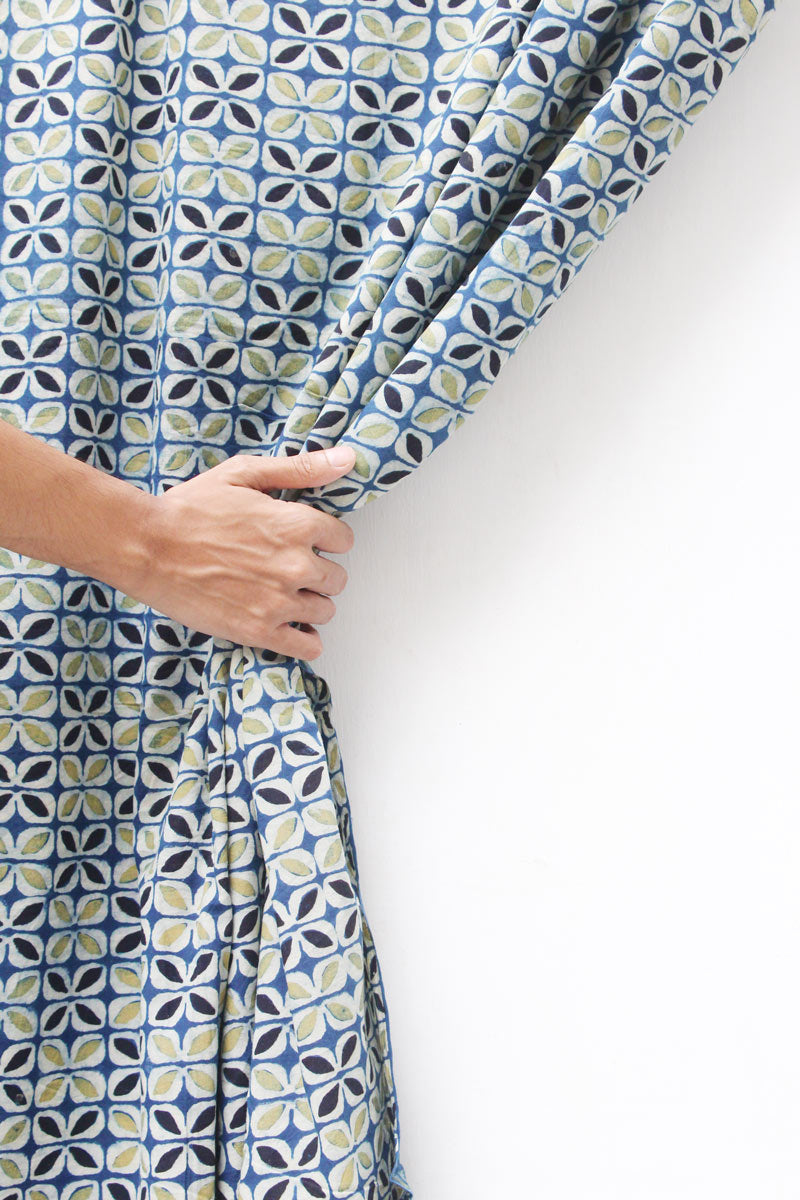 Cotton Fabric - Laya Indigo & Henna