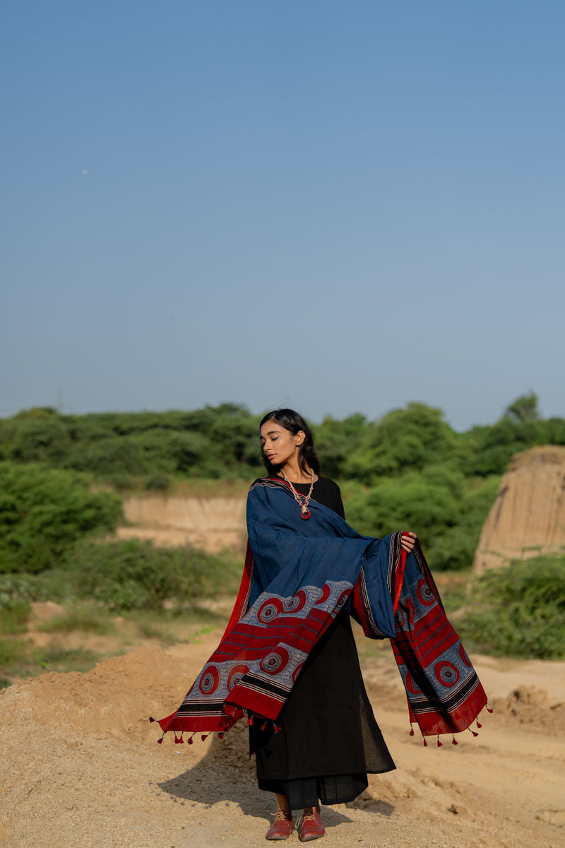 Co-ord Set of 3 - Basic Kurta,Dupatta, Culotte - Raga