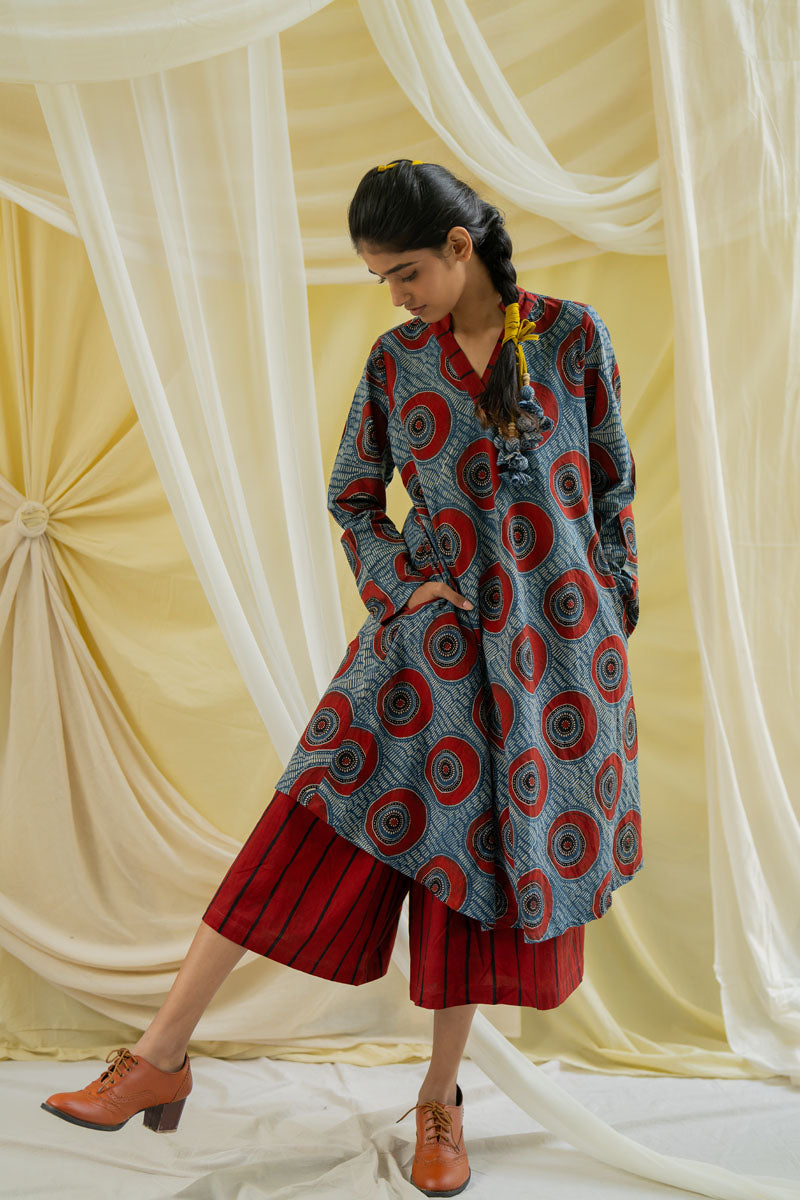 Kawa Tunic & Culotte Set - Indigo Raga