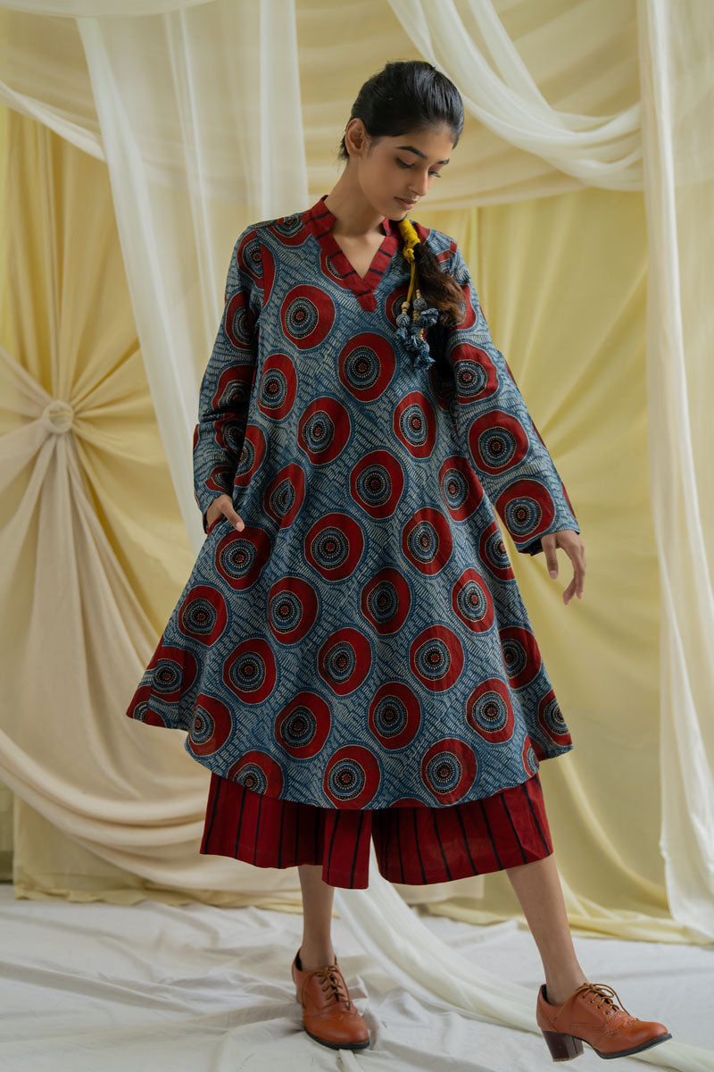 Kawa Tunic & Culotte Set - Indigo Raga