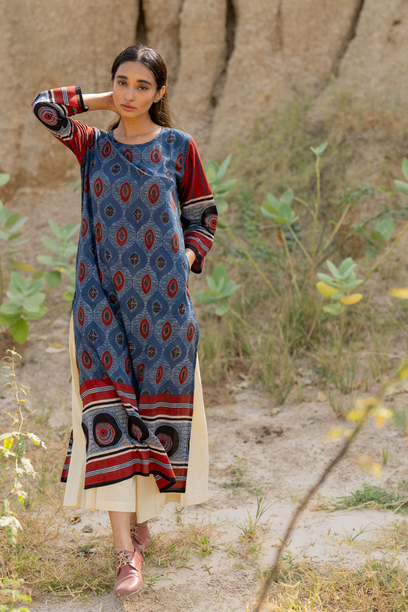 Co-ord Set of 3 - Kurta,Dupatta, Culotte - Nirmal