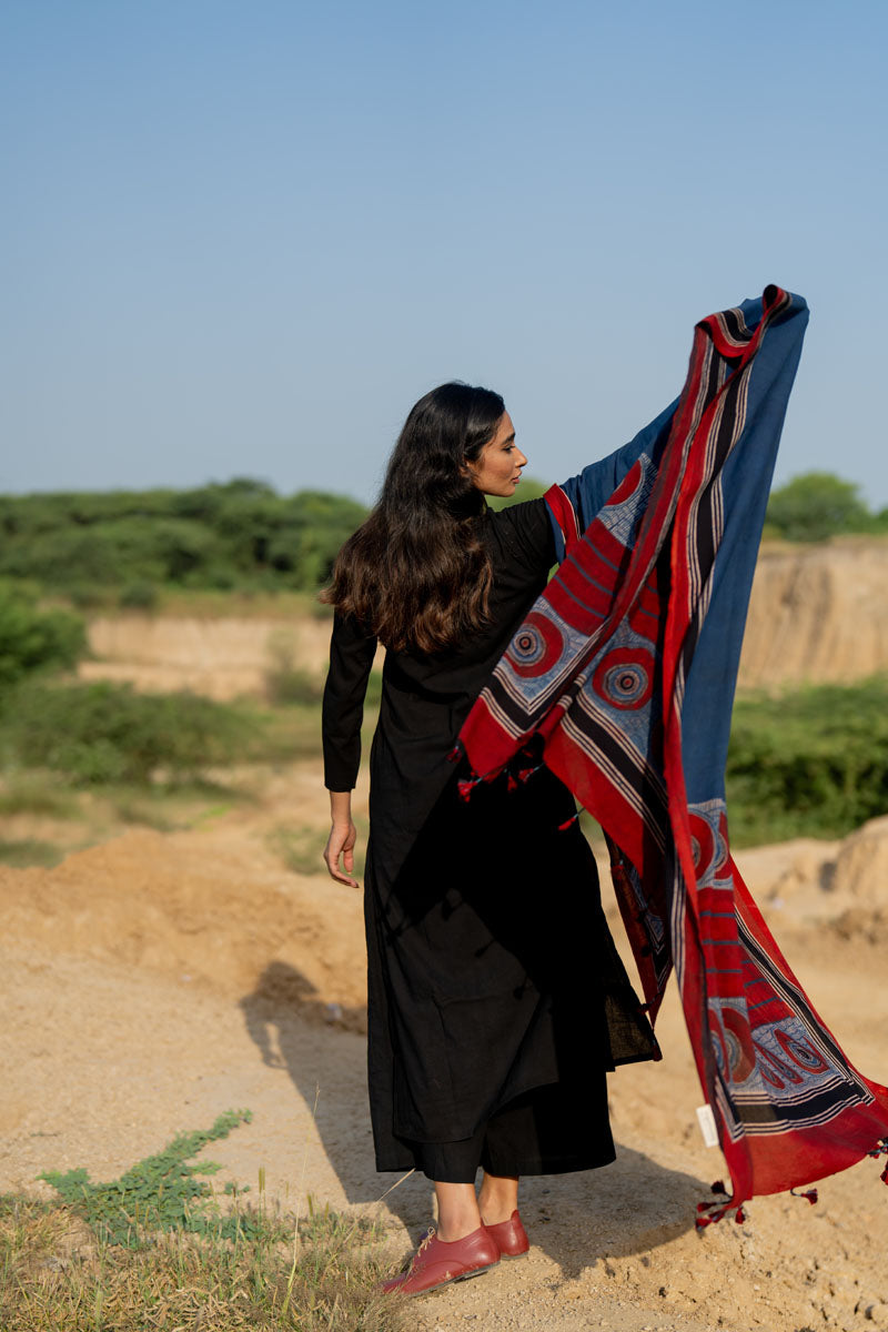 Co-ord Set of 3 - Basic Kurta,Dupatta, Culotte - Raga