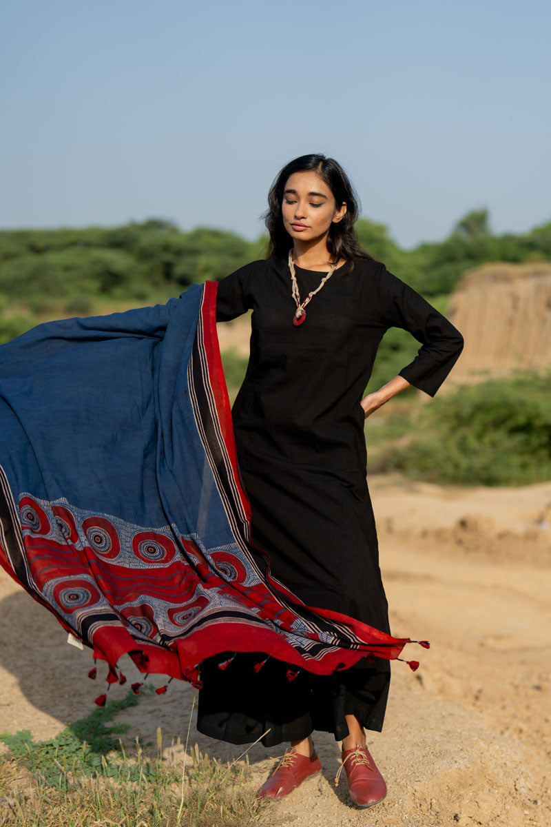 Co-ord Set of 3 - Basic Kurta,Dupatta, Culotte - Raga