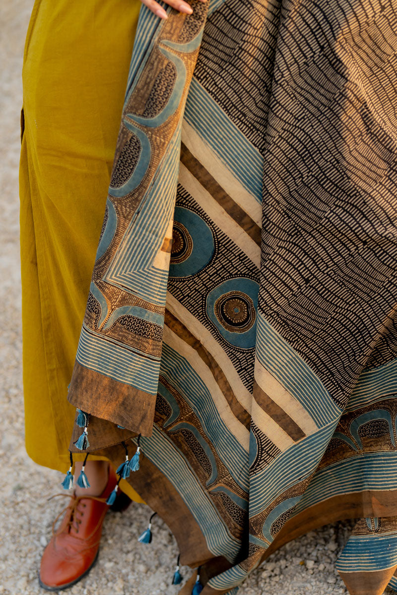 Co-ord Set of 3 - Basic Kurta, Dupatta & Culotte - Akara 10