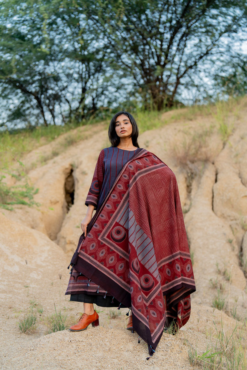Co-ord Set of 3 - Kurta, Dupatta & Culotte - Akara 01