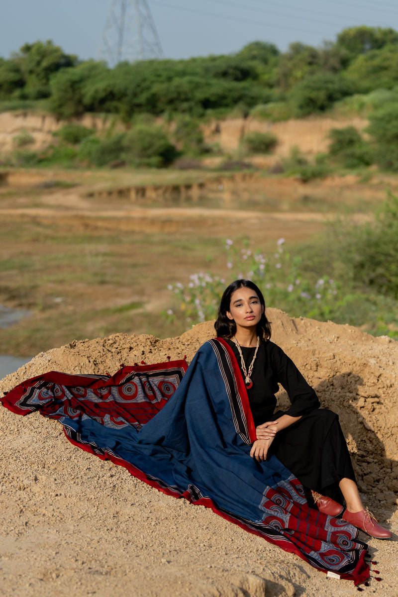 Co-ord Set of 3 - Basic Kurta,Dupatta, Culotte - Raga