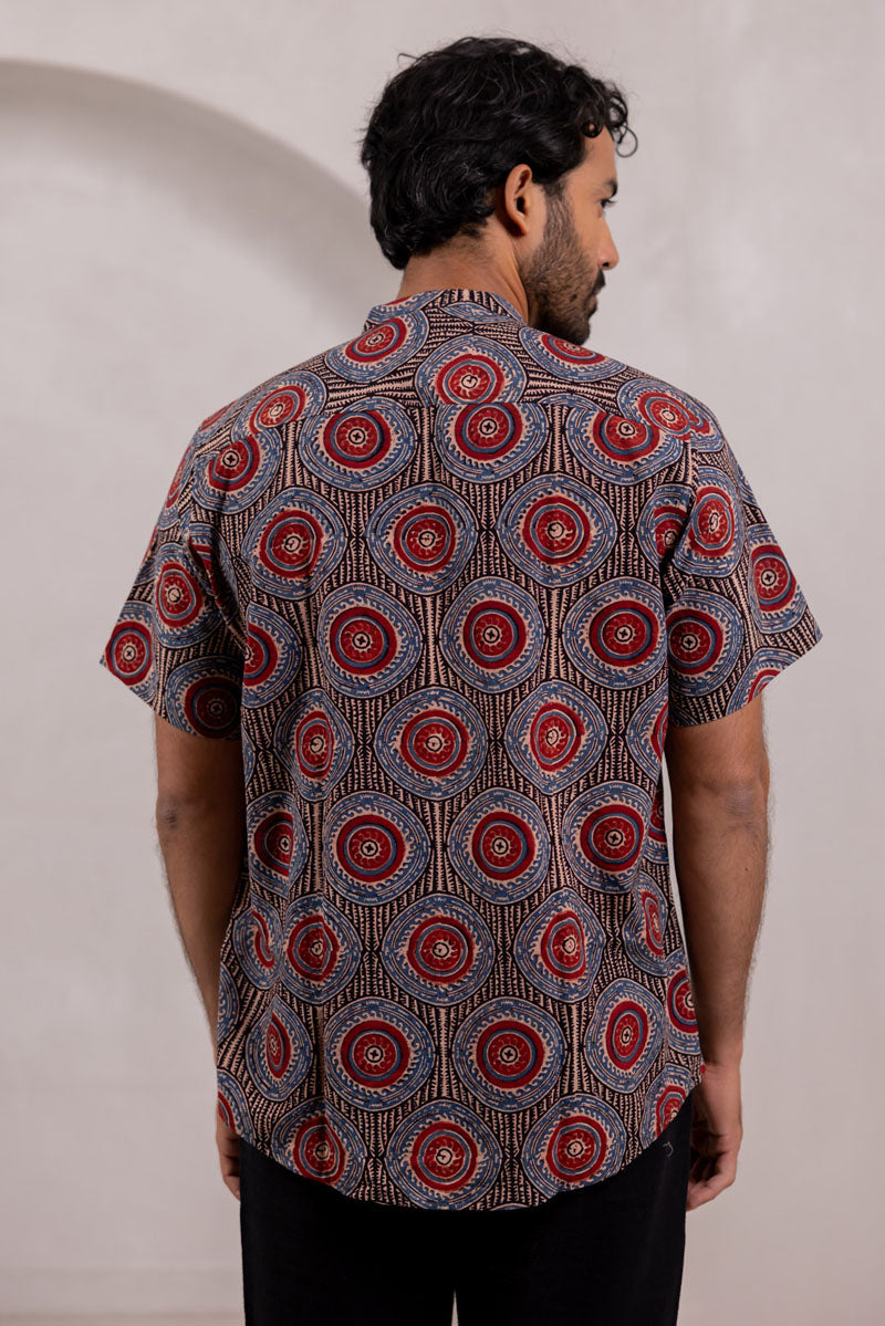 Mandarin Collar Half Sleeve Shirt - 06