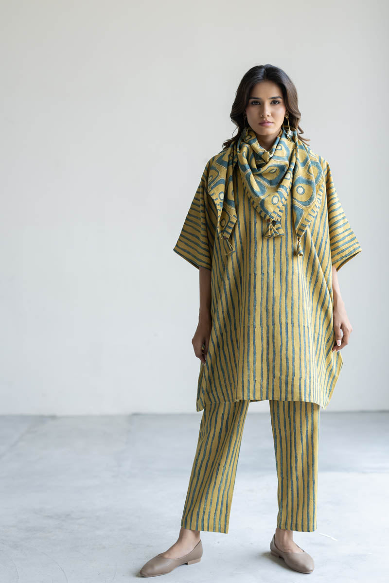 Set of 3 - Kaftan Top, Scarf & Pant - Iro 05