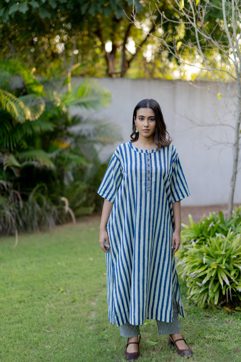 Omi Kurta Set of 2 - Indigo Breeze