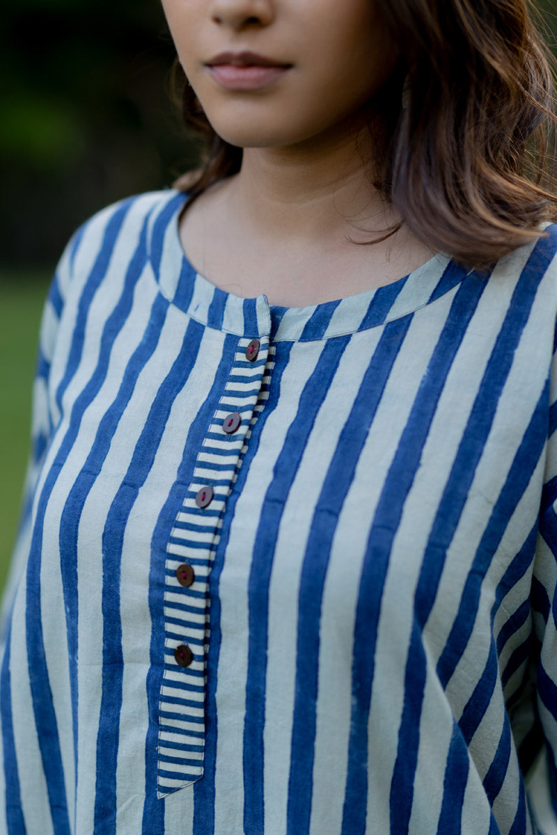 Omi Kurta Set of 2 - Indigo Breeze