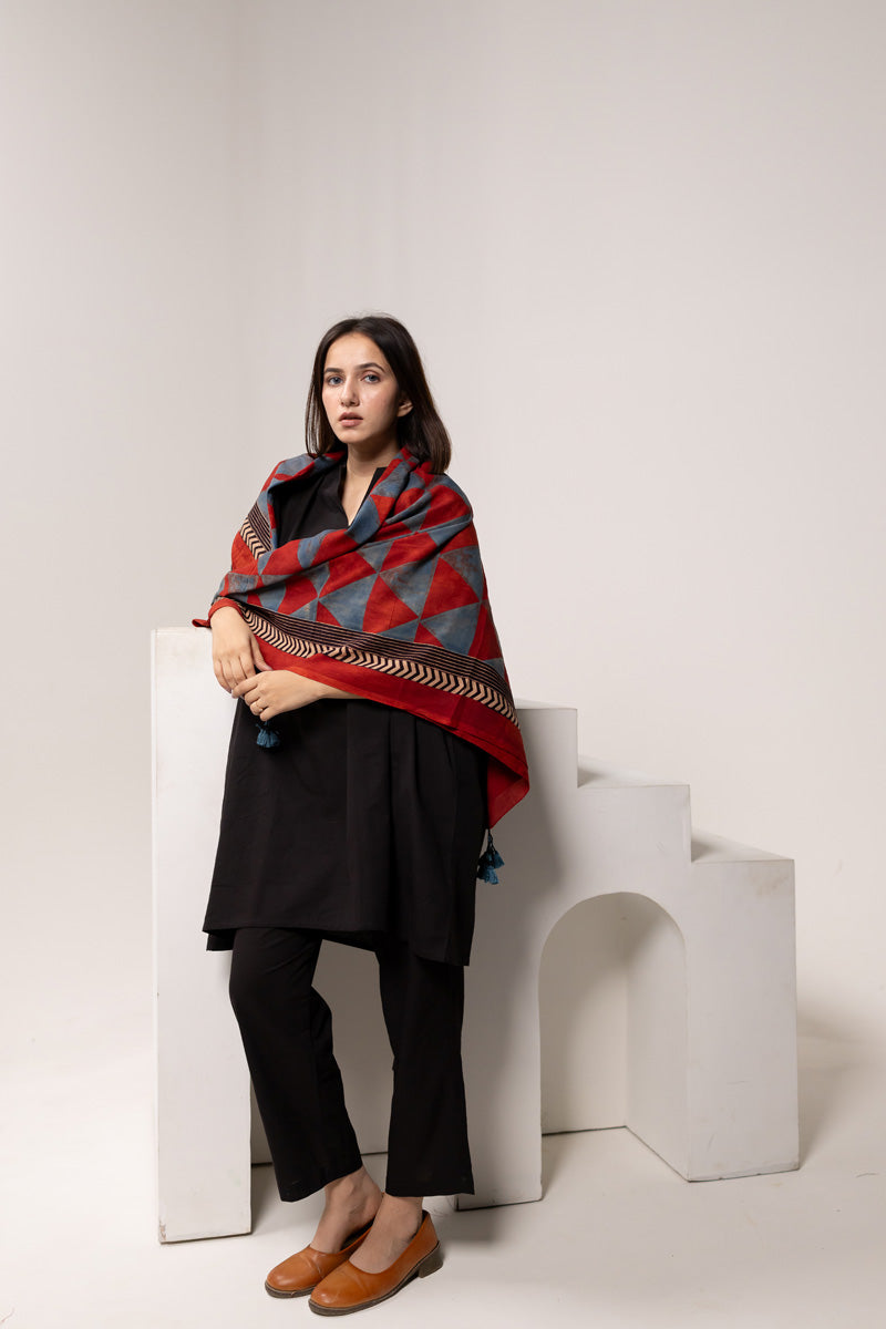 Set of 3 - Kaftan, Pant & Scarf - Aabaan 06