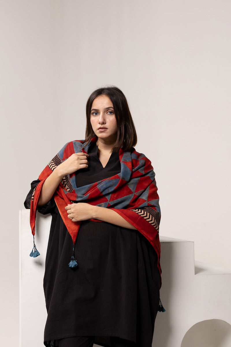 Set of 3 - Kaftan, Pant & Scarf - Aabaan 06