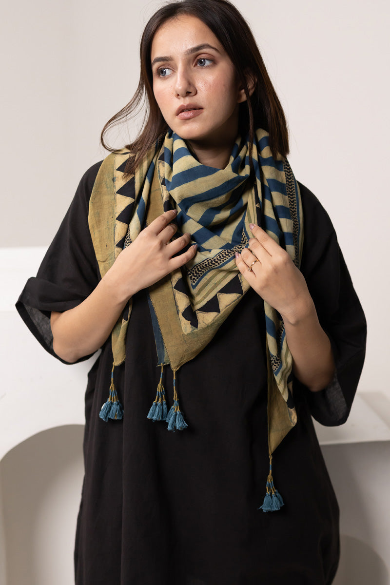 Set of 3 - Kaftan, Pant & Scarf - Aabaan 07