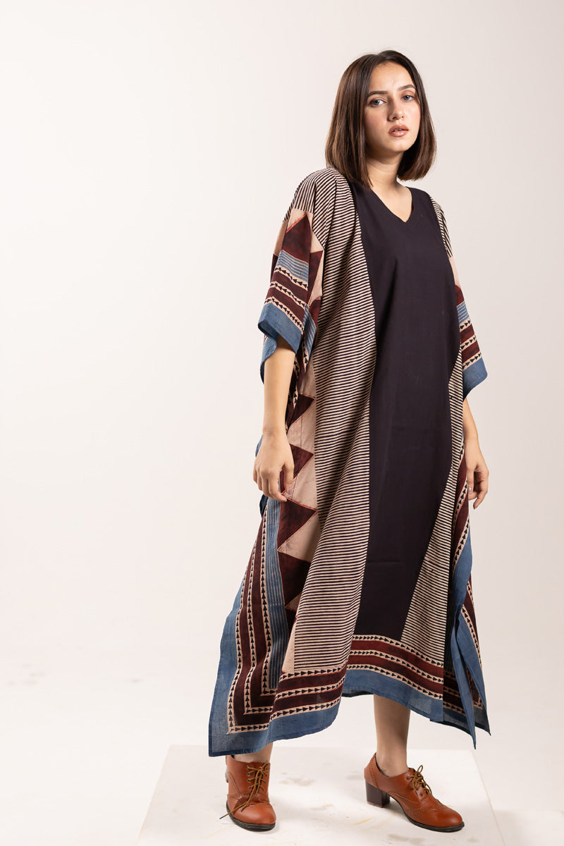 Set of 2 - Kaftan & Scarf - Black Pyramid