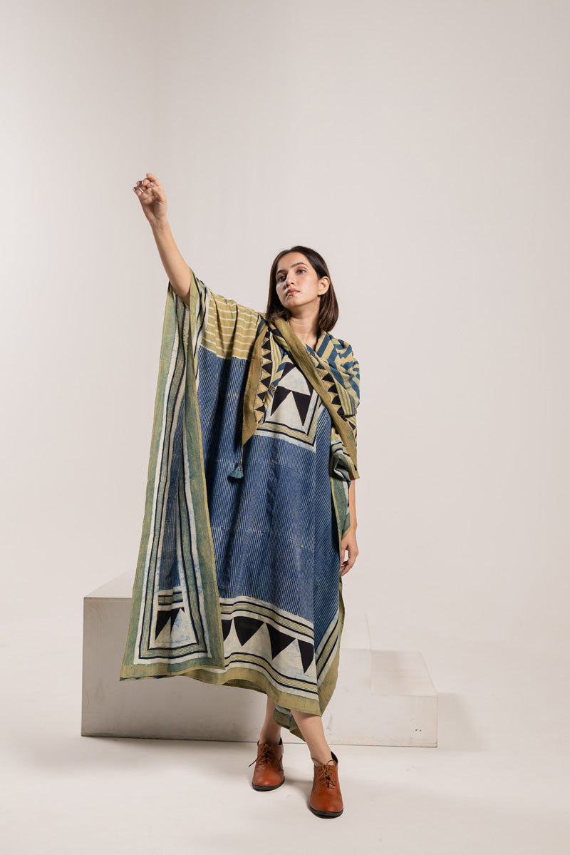 Set of 2 - Kaftan & Scarf - Aabaan 09