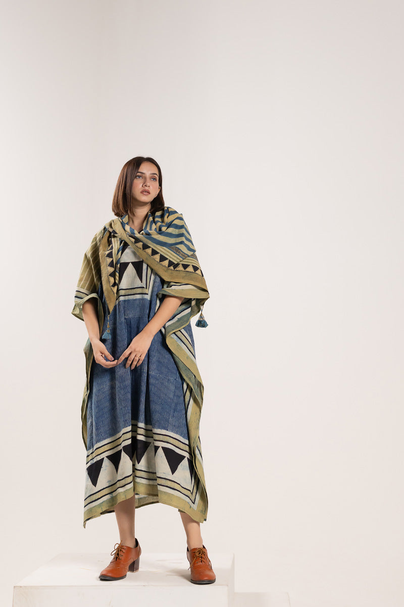 Set of 2 - Kaftan & Scarf - Aabaan 09