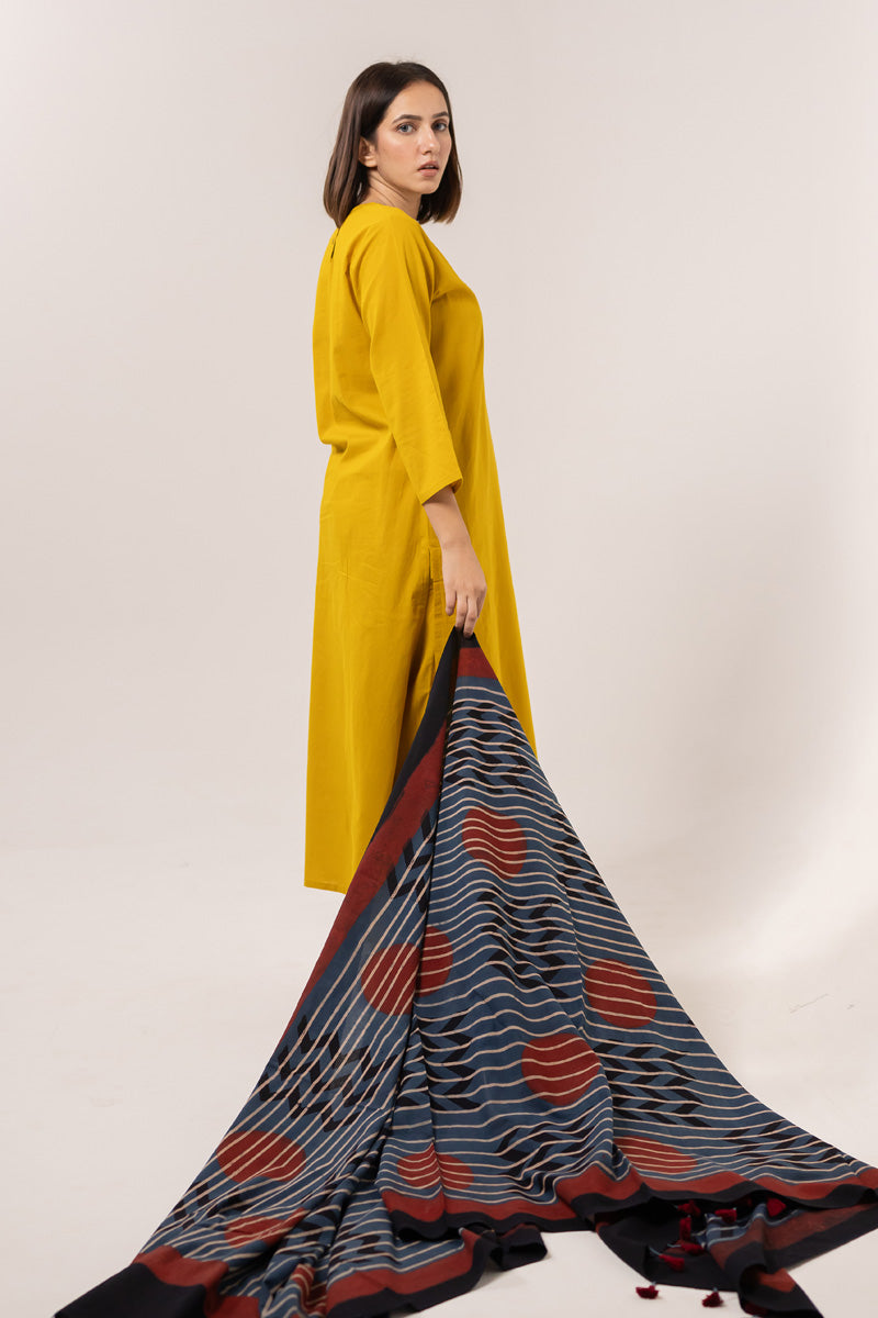 Set of 3 - Kurta, Dupatta, Pants - Earthy Echoes 02