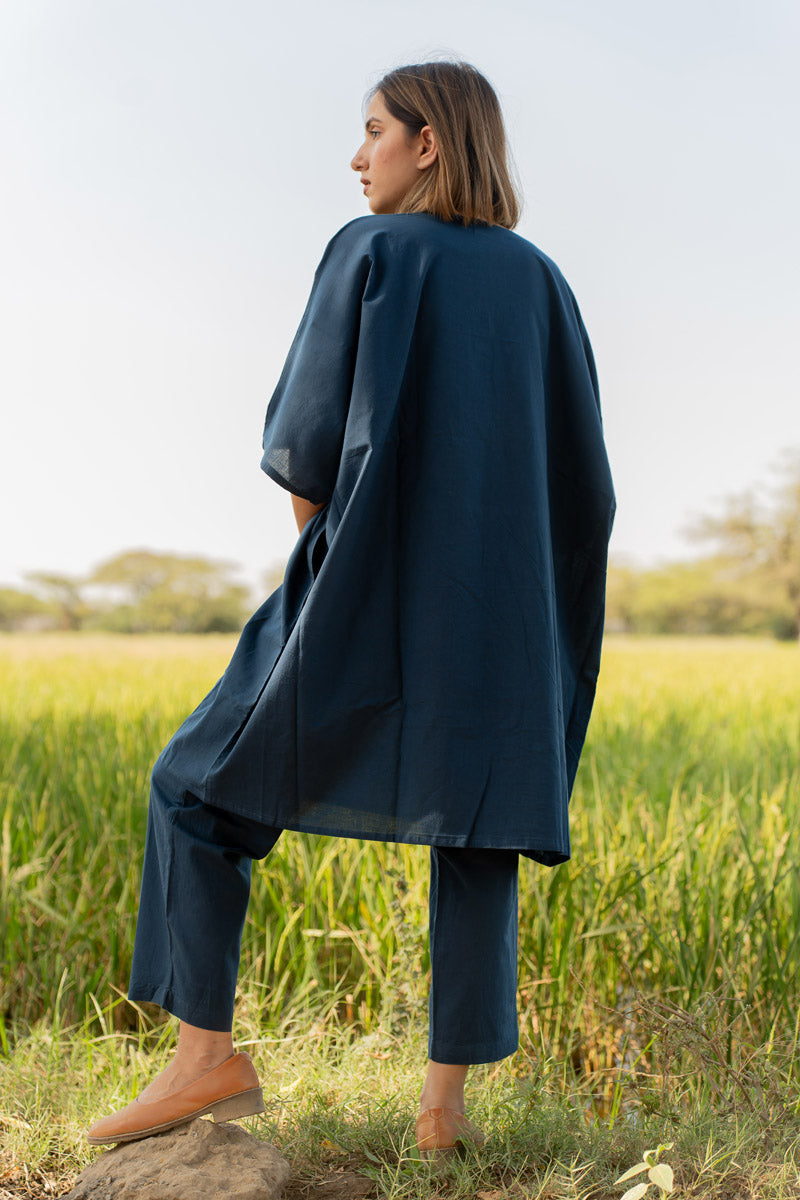 Co-ord Set of 2 - Indigo Kaftan Top & Pant