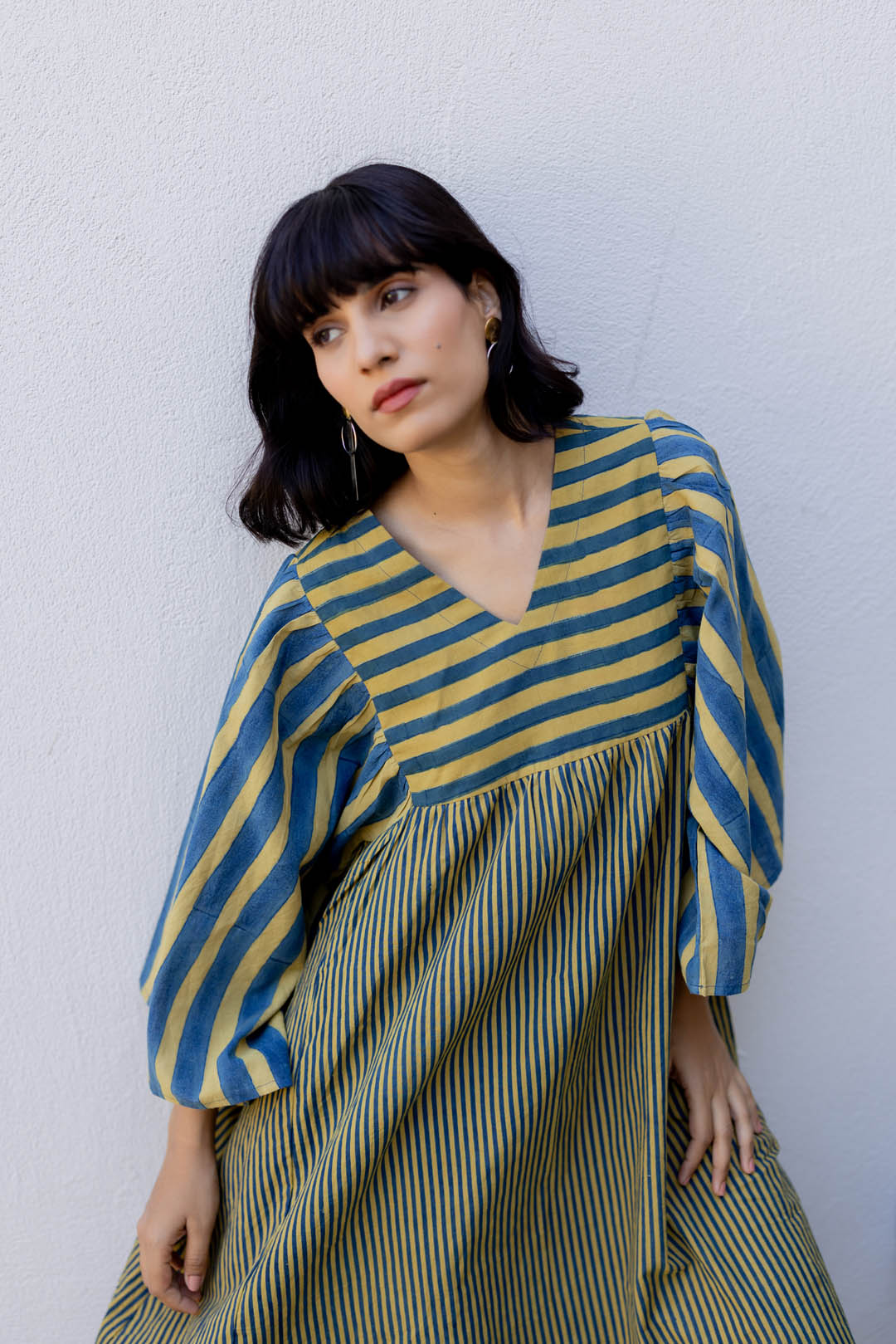 Twirl time Kurta Set of 2 - Mustard moon