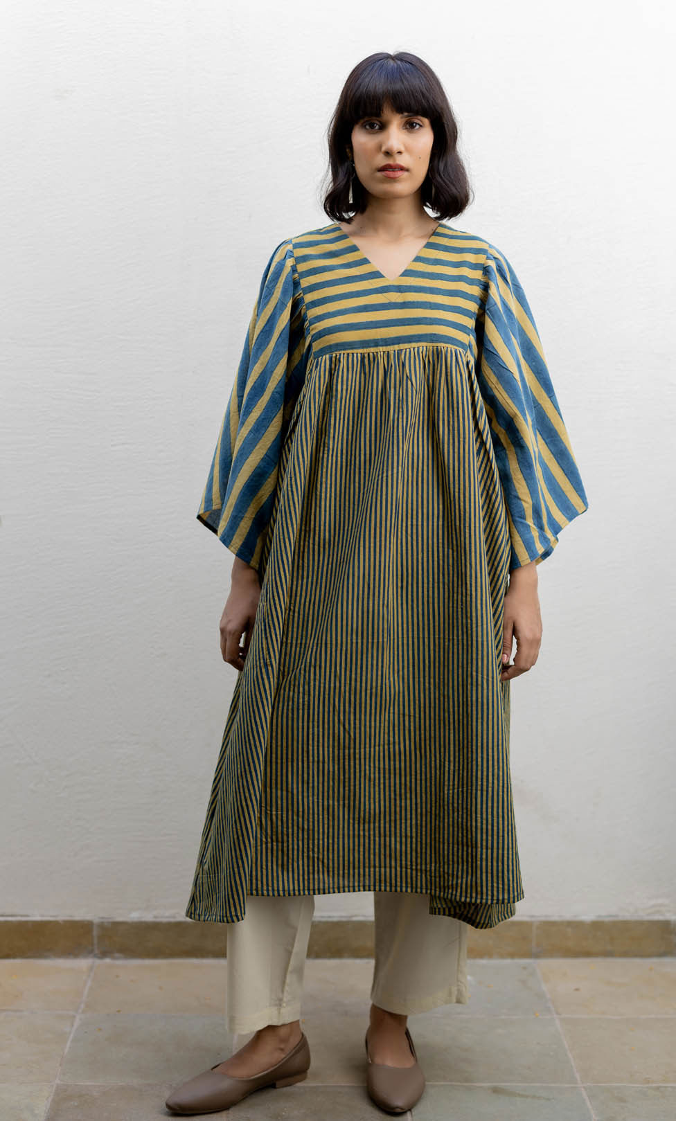 Twirl time Kurta Set of 2 - Mustard moon