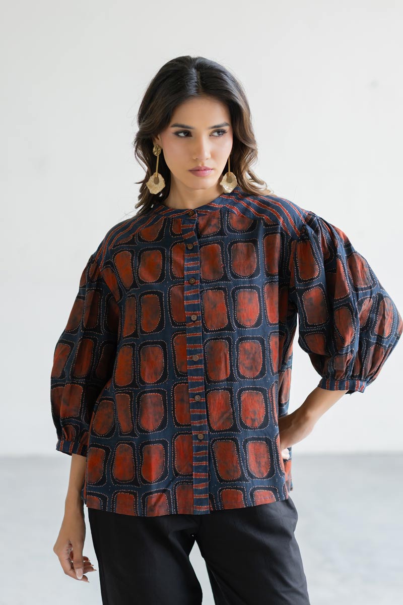 Amlan Top - Kumo Indigo